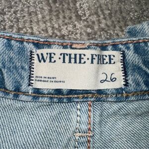 Free People blue denim jeans with button fly